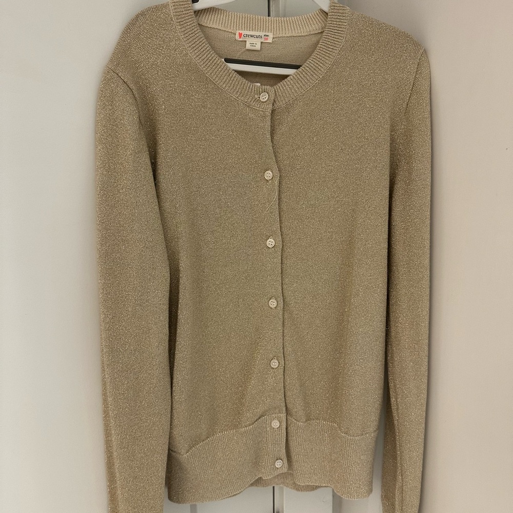 Beige Button-Up Cardigan Sweater